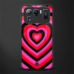 y2k black pink hearts aesthetic glass case for mi 11 ultra 5g image