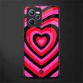 y2k black pink hearts aesthetic glass case for realme c35 image