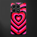 y2k black pink hearts aesthetic glass case for oneplus 10 pro 5g image