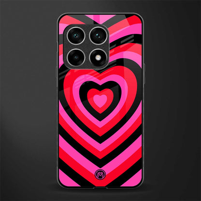 y2k black pink hearts aesthetic glass case for oneplus 10 pro 5g image