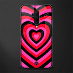y2k black pink hearts aesthetic glass case for oneplus 7t pro image