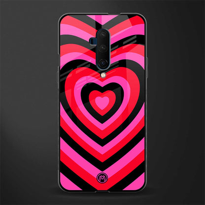 y2k black pink hearts aesthetic glass case for oneplus 7t pro image