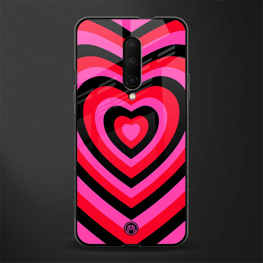 y2k black pink hearts aesthetic glass case for oneplus 7 pro image