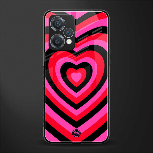 y2k black pink hearts aesthetic back phone cover | glass case for oneplus nord ce 2 lite 5g
