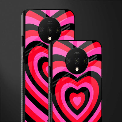 y2k black pink hearts aesthetic glass case for oneplus 7t image-2
