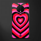y2k black pink hearts aesthetic glass case for oneplus 7t image