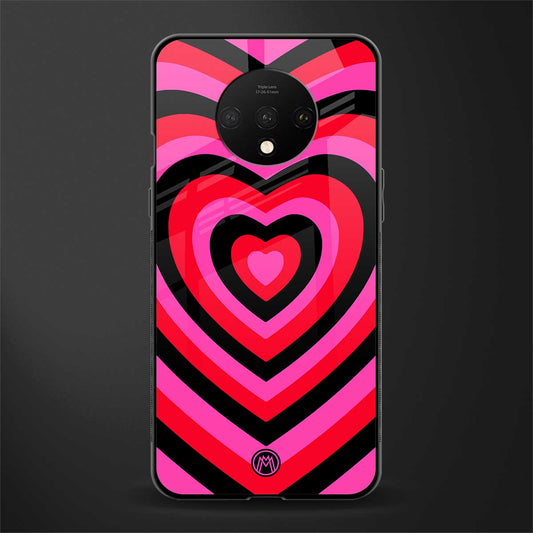 y2k black pink hearts aesthetic glass case for oneplus 7t image