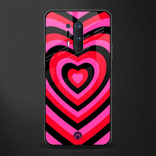 y2k black pink hearts aesthetic glass case for oneplus 8 pro image