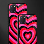 y2k black pink hearts aesthetic glass case for samsung galaxy note 10 lite image-2
