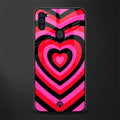 y2k black pink hearts aesthetic glass case for samsung a11 image