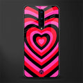 y2k black pink hearts aesthetic glass case for oneplus 8 image