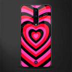 y2k black pink hearts aesthetic glass case for oneplus 8 image