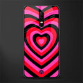 y2k black pink hearts aesthetic glass case for oneplus 6 image