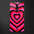 y2k black pink hearts aesthetic glass case for oneplus 6 image