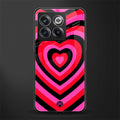 y2k black pink hearts aesthetic back phone cover | glass case for oneplus 10t