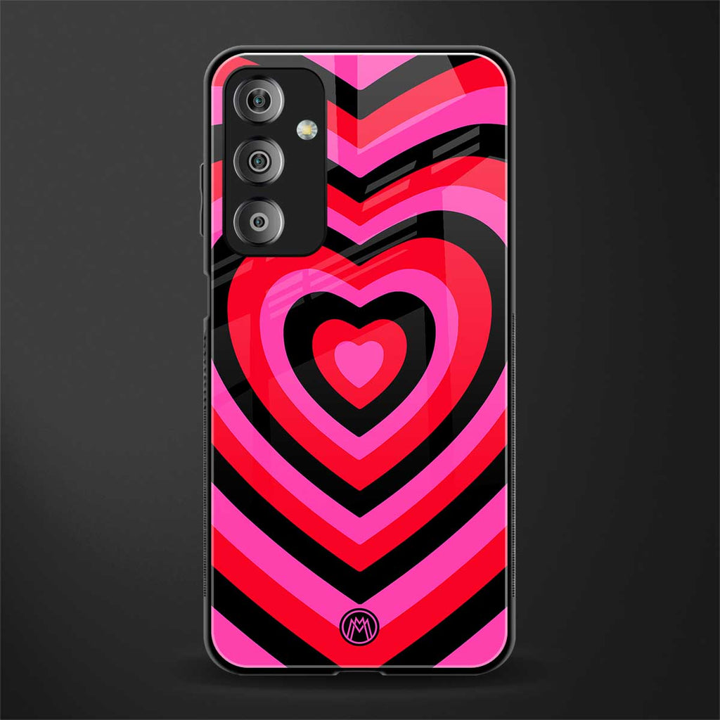y2k black pink hearts aesthetic back phone cover | glass case for samsung galaxy f23 5g