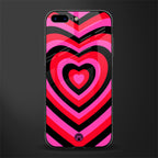 y2k black pink hearts aesthetic glass case for iphone 7 plus image