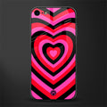 y2k black pink hearts aesthetic glass case for iphone 7 image