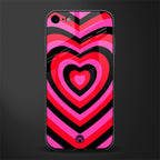 y2k black pink hearts aesthetic glass case for iphone 7 image