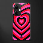 y2k black pink hearts aesthetic back phone cover | glass case for oneplus nord ce 3 lite