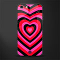 y2k black pink hearts aesthetic glass case for iphone 6 plus image