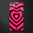 y2k black pink hearts aesthetic glass case for iphone 6s image