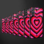 y2k black pink hearts aesthetic glass case for iphone 12 pro image-3