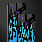 y2k blue flames glass case for realme 5i image-2