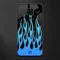 y2k blue flames glass case for poco m2 pro image