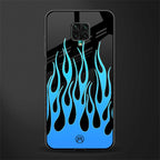 y2k blue flames glass case for poco m2 pro image