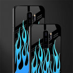 y2k blue flames glass case for samsung galaxy s9 plus image-2
