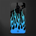 y2k blue flames glass case for samsung galaxy s9 plus image