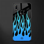 y2k blue flames glass case for realme 3 pro image