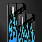 y2k blue flames glass case for realme xt image-2