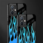 y2k blue flames glass case for vivo y75 5g image-2