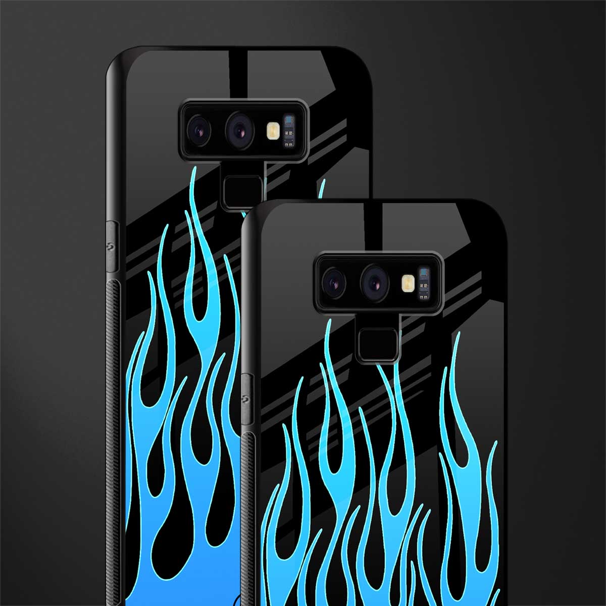 y2k blue flames glass case for samsung galaxy note 9 image-2