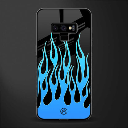 y2k blue flames glass case for samsung galaxy note 9 image