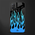 y2k blue flames glass case for vivo y30 image