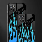 y2k blue flames glass case for realme narzo 30a image-2