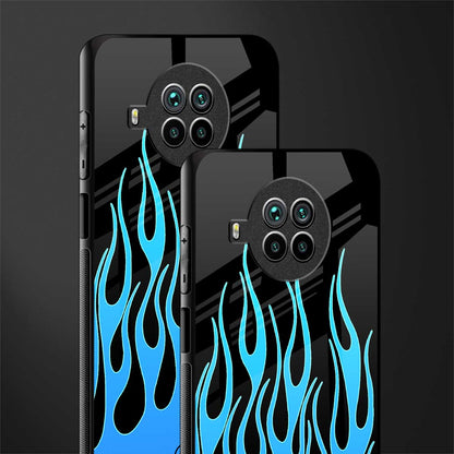 y2k blue flames glass case for mi 10i image-2
