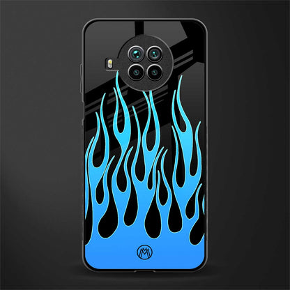 y2k blue flames glass case for mi 10i image