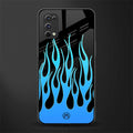 y2k blue flames glass case for realme x7 pro image