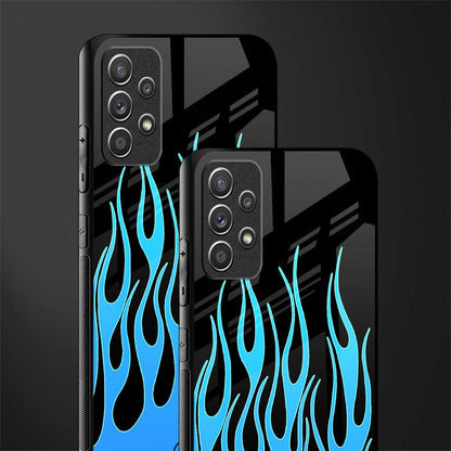 y2k blue flames glass case for samsung galaxy a52s 5g image-2