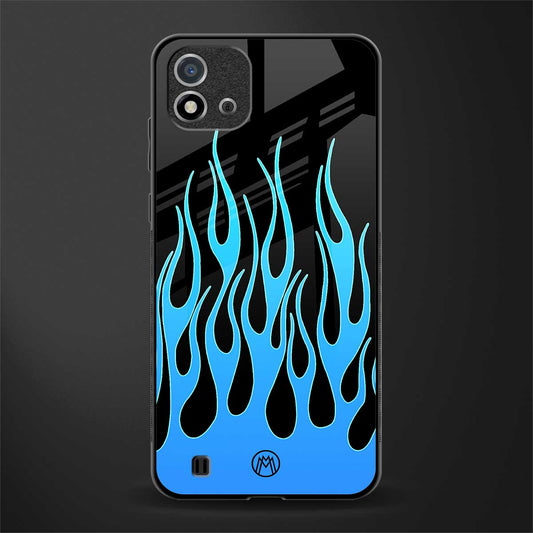 y2k blue flames glass case for realme c20 image