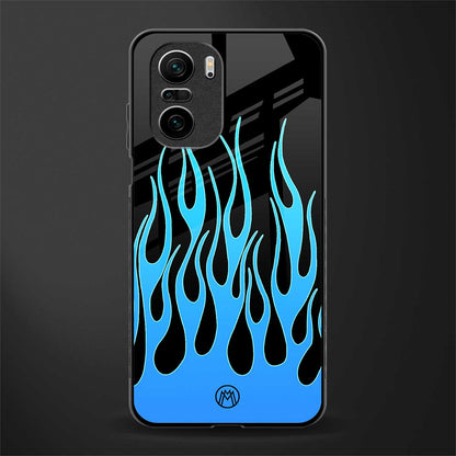 y2k blue flames glass case for mi 11x 5g image