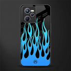 y2k blue flames glass case for realme c35 image