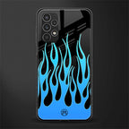 y2k blue flames back phone cover | glass case for samsung galaxy a13 4g