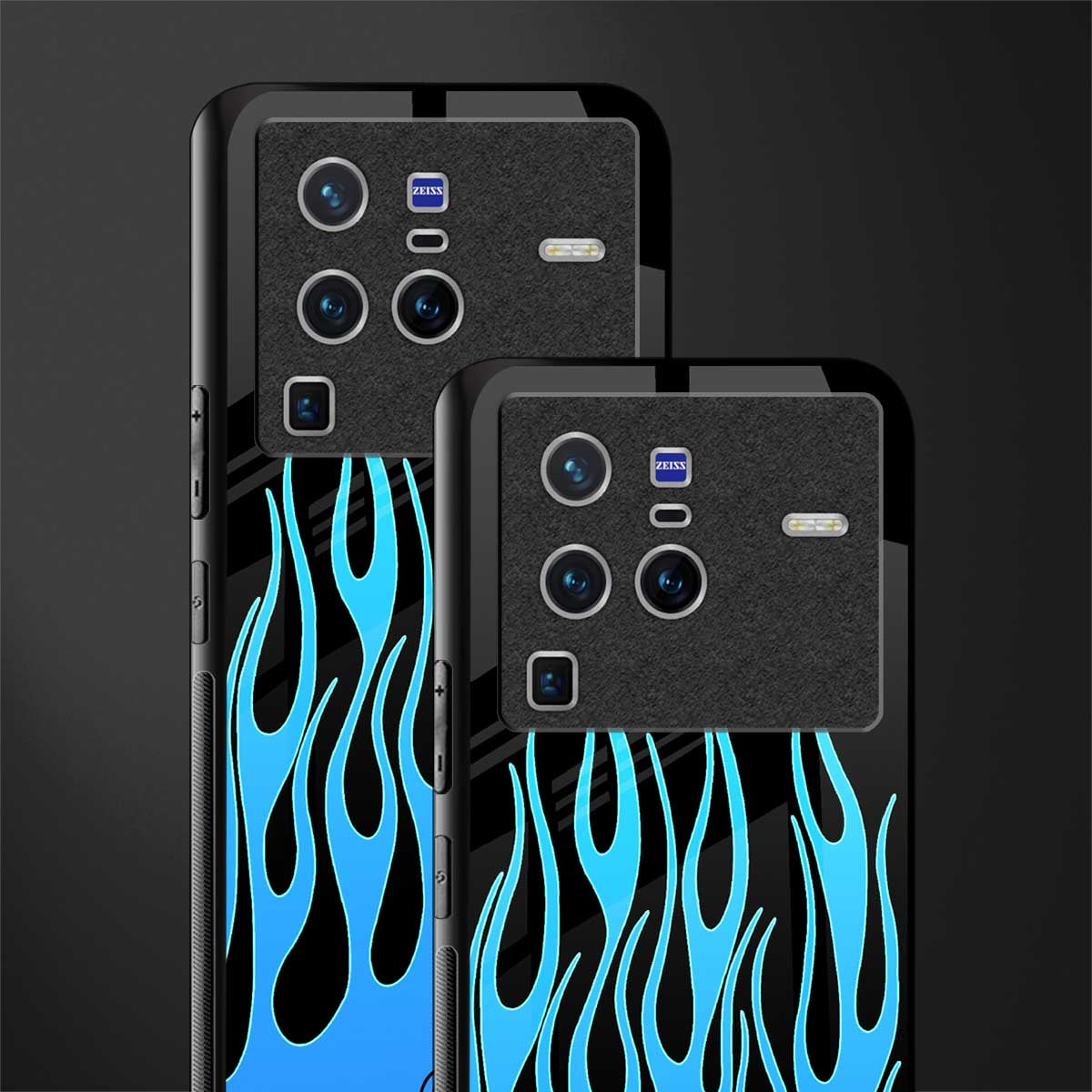 y2k blue flames glass case for vivo x80 pro 5g image-2