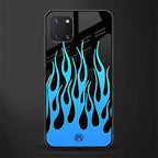 y2k blue flames glass case for samsung a81 image