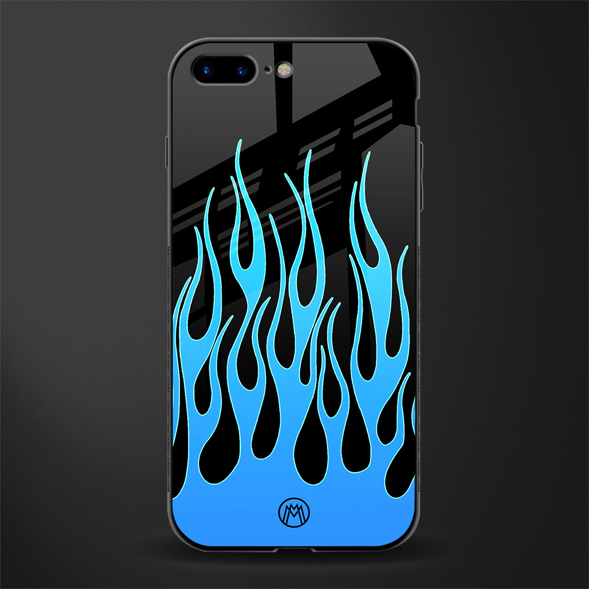 y2k blue flames glass case for iphone 7 plus image
